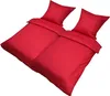 Bettwäsche 155x220 + 80x80 cm 100% Baumwolle Renforce Rot Produktbild-Vorschau 5