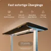 A close-up view of the underside of a standing desk, highlighting its features. Voir les images du produit