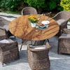 Odot Tischdecke Abwaschbar Rund 120cm, Elastisch Tischdecke Produktbild-Vorschau 3