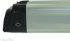 A close-up side view of an e-bike battery pack. Produktbild-Vorschau