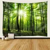 Nástenná tapiséria 200x200 cm, lesný motív, zelená, Náhľad obrázku produktu 2