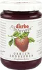 A jar of Darbo strawberry jam with a label showing a strawberry and text. Produktbild-Vorschau