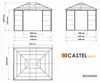 Sojag Castel 1214 Metall Pavillon mit Seitenteilen 4x4 m Produktbild-Vorschau 7