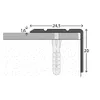 Prinz Treppenkantenprofil Nr. 162, 90 cm silber Produktbild-Vorschau 3