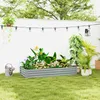 Outsunny Hochbeet aus Stahl, Wetterbeständig Pflanzbeet mit Produktbild-Vorschau 2