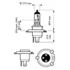 H4 PHILIPS Lampen Autolampen 12V 100/90W P43t-38 12569RAC1 Produktbild-Vorschau 2