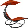 A rocking lounge chair with an attached umbrella, shown against a white background. Produktbild-Vorschau