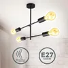 Plafonnier design rétro vintage, pivotant, E27, métal noir Voir les images du produit 2
