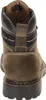 The back view of a brown leather boot. Voir les images du produit