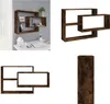 vidaXL Etagère murale chêne fumé 104x20x58,5 cm Bois Voir les images du produit 1