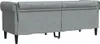 Divano Chesterfield 3 posti in tessuto grigio chiaro Anteprima dell’immagine prodotto 6