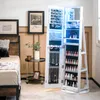 GOPLUS Drehbarer Schmuckschrank mit LED Beleuchtung, Produktbild-Vorschau 8