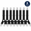 8x verstellbare Bettlakenspanner mit Metallclips, H0525 Produktbild-Vorschau 1