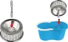 Two images showing how to assemble a spin mop bucket and its components. Podgląd zdjęcia produktu