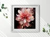Romantische gemalte Blume– Wandbild mit Rahmen – Gerahmtes Produktbild-Vorschau 2