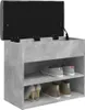 vidaXL Lavica na topánky betónová sivá 62x32x50 cm materiál Náhľad obrázku produktu 4