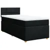 Design Boxspringbett mit Matratze Schwarz 100x200 cm Stoff, Produktbild-Vorschau 3