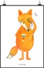 Mr. & Mrs. Panda Bild Fuchs Lord DIN A1 - Weiß - Geschenk, Produktbild-Vorschau 1