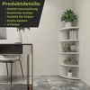 Coemo Eckregal Corner 120 aus Holz 4 Etagen Weiß Produktbild-Vorschau 2