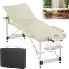 UISEBRT Table de massage professionnelle pliante en beige - Voir les images du produit 1