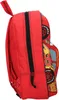 Side view of a red children's backpack with a Cars 3 Piston Cup design. Produktbild-Vorschau