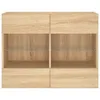 Tv-wandmeubel met LED-verlichting 78,5x30x60,5 cm sonoma Productafbeelding-voorbeeld 6