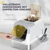 PawHut Katzenklo, Katzentoilette mit Deckel, Streuschaufel, Produktbild-Vorschau 5
