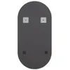 The back of an oval mirror with mounting hardware. Produktbild-Vorschau
