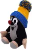 El pequeño topo, sentado, con gorro azul y amarillo, 14 cm Vista previa de la imagen del producto 3