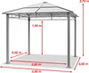 Pawilon ogrodowy 3x3 m pawilon aluminium z dach z Podgląd zdjęcia produktu 4