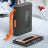 A portable cassette player with Bluetooth and a cassette tape are displayed on a white surface. Voir les images du produit