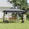 UISEBRT Antracitový 4x4 m skládací pavilon, skládací Náhled obrázku produktu 1