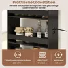Schmaler Rollwagen mit Ladestation - Schwarz/Vintage Braun Produktbild-Vorschau 5