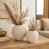 Vase décoratif Sahara fait main beige 27 x 17 cm Voir les images du produit 4