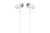 A pair of white AKG in-ear headphones with silver accents is displayed against a plain white background. Podgląd zdjęcia produktu