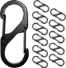 12 Stück S Karabiner Mini Karabinerhaken Metall Produktbild-Vorschau 1