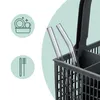 Bicchieri Relaxdays con coperchio in bambù e cannuccia, set Anteprima dell’immagine prodotto 5