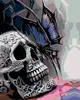 Diamondi - Diamond painting - TOTENKOPF UND SCHMETTERLING, Produktbild-Vorschau 1