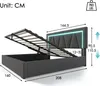 Flieks postel 160x200cm s USB, čalouněná postel s lamelovým Náhled obrázku produktu 4