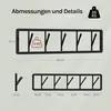WOLTU Wandgarderobe, mit 5 drehbaren Garderobenhaken, aus Produktbild-Vorschau 3