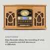 auna NR-620, DAB, stereo systém, drevo, gramofón, DAB+, Náhľad obrázku produktu 5