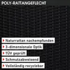 Poly-Rattan Eck Sitzgruppe ECO schwarz/blau Produktbild-Vorschau 2