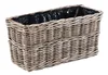 Kobolo Balkonkasten LAURO  Rattan 62L x 29B x 29H - grau - Produktbild-Vorschau 1
