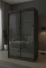 Stylowa szafa przesuwna LOKO2 120cm wenge - fronty szkło Podgląd zdjęcia produktu 2
