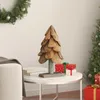 vidaXL Choinka z podstawką, brązowa, 61 cm, lite drewno Podgląd zdjęcia produktu 3