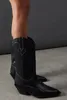 Boty Vaton Debbie, dámské, kovbojské, černé, z kůže Náhled obrázku produktu 3