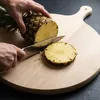 Schneidebrett rund mit Griff 40 cm Buche zum Schneiden Produktbild-Vorschau 3