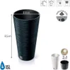 Pot de jardin Pot 30 cm rond Terrace Garden Home Anthracite Voir les images du produit 23