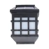 A black solar wall light with a grid-like translucent front, set against a white background. Podgląd zdjęcia produktu