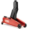 A red and black hydraulic car jack is shown against a white background. Produktbild-Vorschau